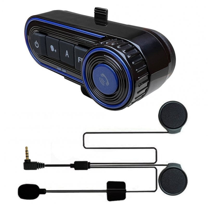 Motorcycle Bluetooth 5.3 Headset Helmet Intercom Music Earphone Communicator