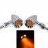 Motorcycle Bullet Shape LED Chrome CNC Turn Signal Light Tail light silver