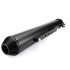 Motorcycle Cafe Racer Exhaust Pipe with Sliding Bracket Matte Black Silver Universal black