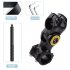 Motorcycle Camera Bracket Lightweight Bike Handlebar Follow up Fixed Stand Compatible For Insta360 One X2 x3 black pipe clamp