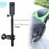 Motorcycle Camera Bracket Lightweight Bike Handlebar Follow up Fixed Stand Compatible For Insta360 One X2 x3 black pipe clamp