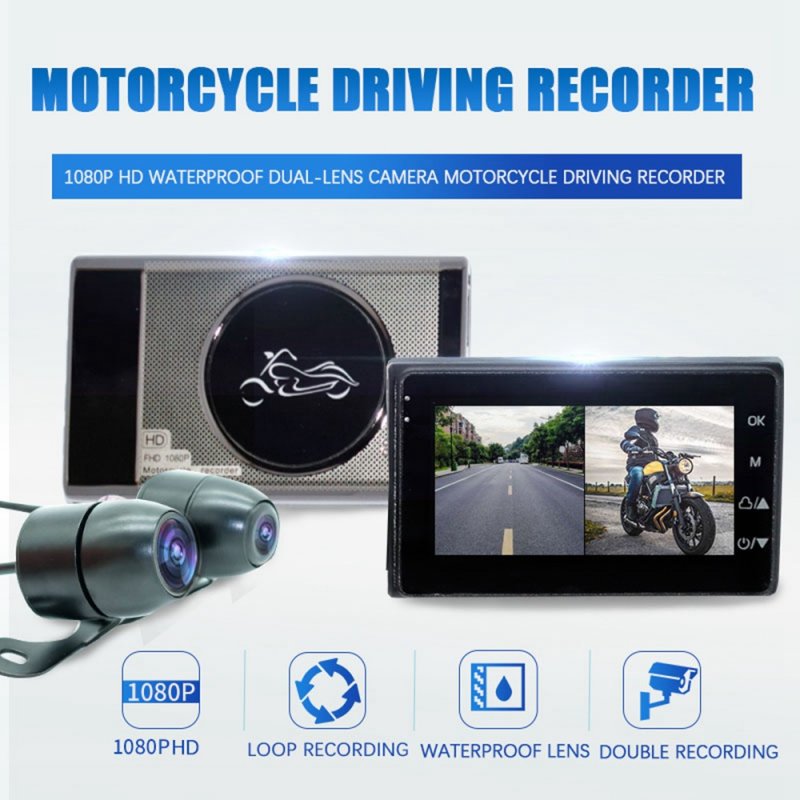Motorcycle Camera DVR Motor KY-MT18 Dash Cam Special Dual-track Front Rear Recorder night vision G-sensor Motorbike Electronic meter