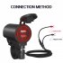 Motorcycle Charger Quick Charge Dual Usb Socket Port Interface Fast Charger With Voltmeter Modified Parts red light