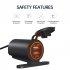 Motorcycle Charger Quick Charge Dual Usb Socket Port Interface Fast Charger With Voltmeter Modified Parts orange light