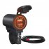 Motorcycle Charger Quick Charge Dual Usb Socket Port Interface Fast Charger With Voltmeter Modified Parts orange light