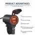 Motorcycle Charger Quick Charge Dual Usb Socket Port Interface Fast Charger With Voltmeter Modified Parts orange light
