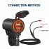Motorcycle Charger Quick Charge Dual Usb Socket Port Interface Fast Charger With Voltmeter Modified Parts orange light