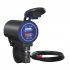 Motorcycle Charger Quick Charge Dual Usb Socket Port Interface Fast Charger With Voltmeter Modified Parts white light