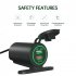 Motorcycle Charger Quick Charge Dual Usb Socket Port Interface Fast Charger With Voltmeter Modified Parts green light