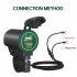 Motorcycle Charger Quick Charge Dual Usb Socket Port Interface Fast Charger With Voltmeter Modified Parts green light