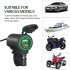 Motorcycle Charger Quick Charge Dual Usb Socket Port Interface Fast Charger With Voltmeter Modified Parts green light