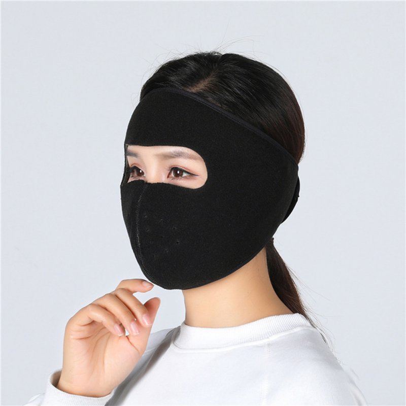 Motorcycle Cycling Ski Cold Winter Cold-proof Ear Warmer Sports Half Face Mask black_free size