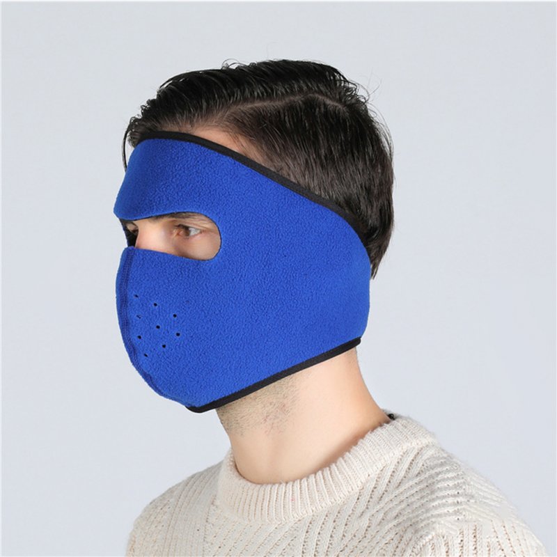 Motorcycle Cycling Ski Cold Winter Cold-proof Ear Warmer Sports Half Face Mask sapphire_free size
