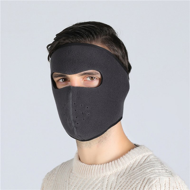 Motorcycle Cycling Ski Cold Winter Cold-proof Ear Warmer Sports Half Face Mask Dark gray_free size