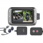Motorcycle DVR Dash Cam 1080P Full HD Front <span style='color:#F7840C'>Rear</span> <span style='color:#F7840C'>View</span> Waterproof Motorcycle Camera GPS Logger Recorder Box