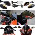 Motorcycle Double LED Turn Lights Side Mirrors Turn Signal Indicator Rearview Mirror For Honda Suzuki Kawasaki Ducati Yamaha  black Pointed double lamp