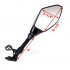 Motorcycle Double LED Turn Lights Side Mirrors Turn Signal Indicator Rearview Mirror  black Pointed double lamp