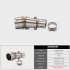 Motorcycle Exhaust Middle Pipe Stainless Steel Muffler Middle Section Adapter for Kawasaki Z250 08 15ninja300 13 16 Silver