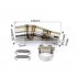 Motorcycle Exhaust Middle Pipe Stainless Steel Muffler Middle Section Adapter for Kawasaki Z250 08 15ninja300 13 16 Silver