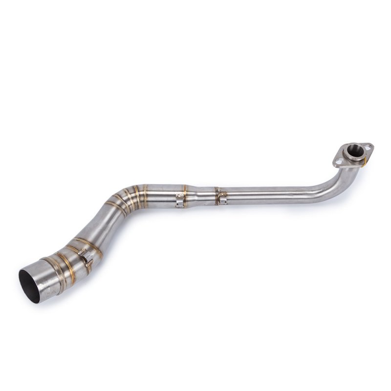 Motorcycle Exhaust Pipe Scooter Front of Exhaust Pipe Stainless Steel Slip-On Full System for YAMAHA NMAX 15-17 Silver