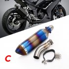 Motorcycle Exhaust Pipe Stainless Steel 41/37mm Exhaust Pipe For Kawasaki Ninja 300 13-15 C
