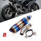 Motorcycle Exhaust Pipe Stainless Steel 41/37mm Exhaust Pipe For Kawasaki Ninja 300 13-15 B