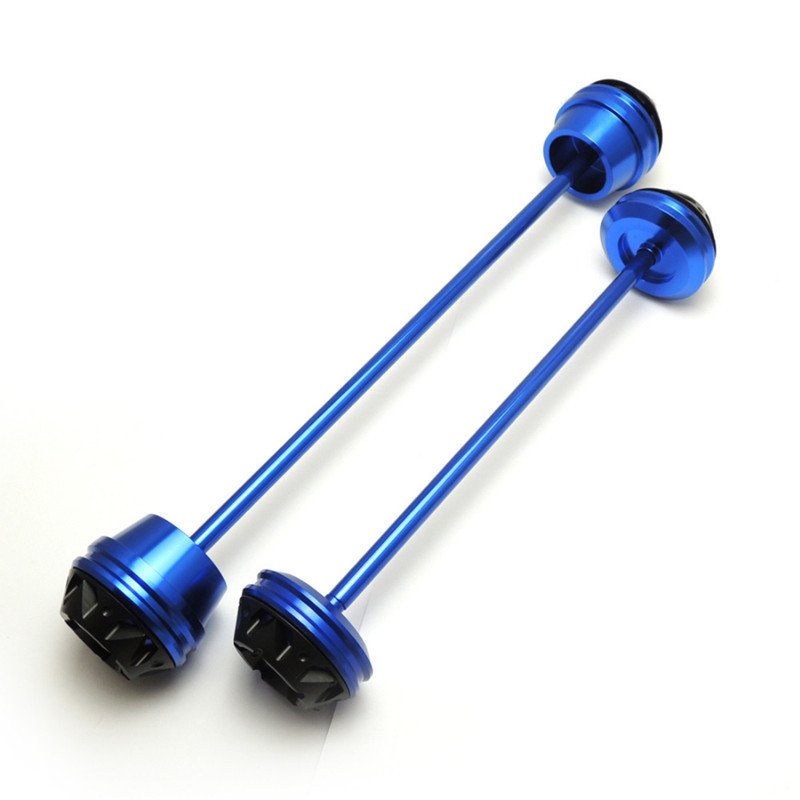 Motorcycle Front & Rear Wheel Fork Axle Sliders Cap Crash Protector for YAMAHA MT-07 FZ-07 blue