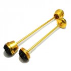 Motorcycle Front   Rear Wheel Fork Axle Sliders Cap Crash Protector for YAMAHA MT 07 FZ 07 Gold