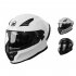 Motorcycle Full Face Helmet with Sun Visor Air Ventilation Dot Approved Motorbike Street Bike Helmet Gray L Size