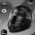 Motorcycle Full Face Helmet with Sun Visor Air Ventilation Dot Approved Motorbike Street Bike Helmet Gray L Size