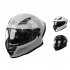 Motorcycle Full Face Helmet with Sun Visor Air Ventilation Dot Approved Motorbike Street Bike Helmet Gray L Size
