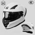 Motorcycle Full Face Helmet with Sun Visor Air Ventilation Dot Approved Motorbike Street Bike Helmet Gray L Size