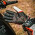Motorcycle Full Finger Gloves for Men Women Breathable Gloves Riding Protective Gear Black Red M