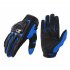 Motorcycle Full Finger Gloves Anti fall Handguard Summer Breathable Riding Gloves blue M
