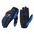 Motorcycle Full Finger Gloves Anti fall Handguard Summer Breathable Riding Gloves blue M