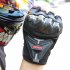Motorcycle  Gloves Leather Moto Riding Gloves Motorbike Protective Gears red L