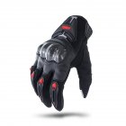 Motorcycle  Gloves Leather Moto Riding Gloves Motorbike Protective Gears red XL