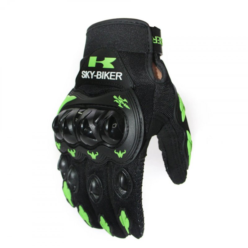 Motorcycle Gloves Outdoor Sports Hard Shell Protection Cycling Gloves green_L