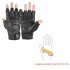 Motorcycle Gloves PU Breathable Half Finger PU Leather Motorcycle Gloves for Riding Cycling Fishing Sport Style One One size