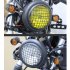 Motorcycle Grille Headlights Motorcycle  Headlight Metal Retro Round 55W 12V Headlights Black shell white glass
