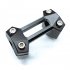 Motorcycle Handlebar Handle Bar Riser Clamp Kit for Kawasaki Z250 Z300 Z800 black