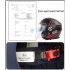 Motorcycle Helmet 3 4 Electrical Helemets Dual Visor Half Face Motorcycle Helmet   Black and red sky array L