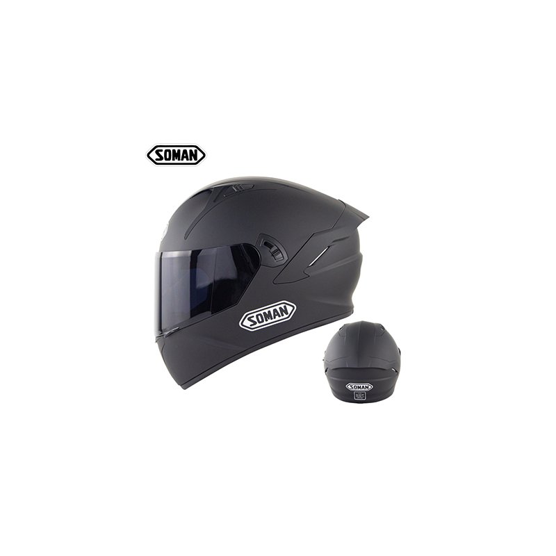 Motorcycle Helmet Anti-Fog Lens sith Fast Release Buckle and Ventilation System Wearable Ergonomic Helmet Dumb black_XXL