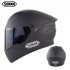 Motorcycle Helmet Anti Fog Lens sith Fast Release Buckle and Ventilation System Wearable Ergonomic Helmet Dumb black L