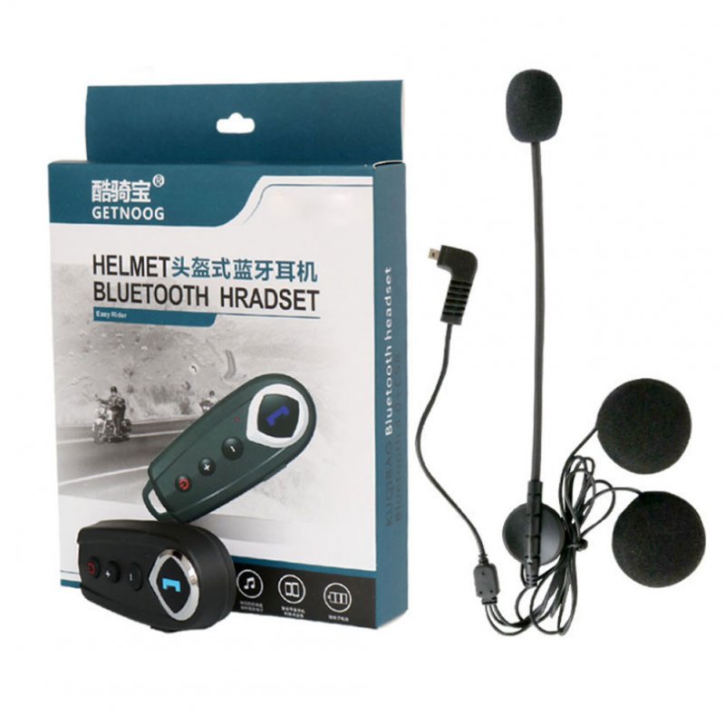 Motorcycle Helmet  Bluetooth-compatible  Headset Detachable Main Unit Integrated Headset Black_Hard microphone