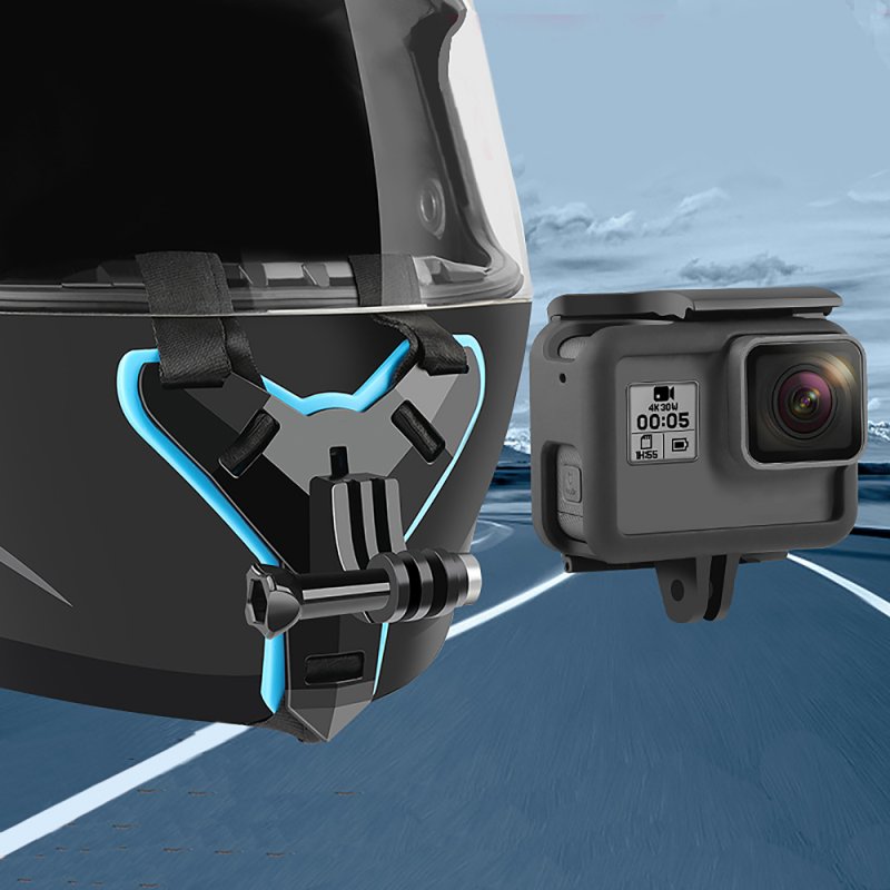 Motorcycle Helmet Camera Stand Integral Design for GOPRO Hero7/5 Yi Sargo SJ Cameras  black