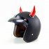 Motorcycle  Helmet  Devil  Horn Silicone Suction Cup Helmet Decoration Accessories big  Sky blue