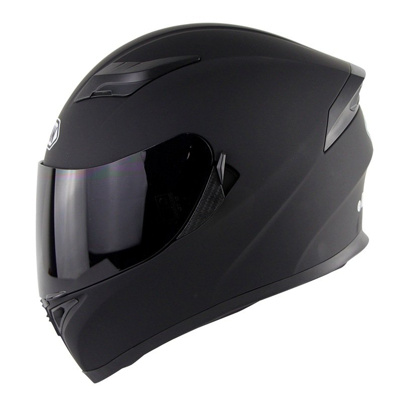 Motorcycle Helmet Men Full Face Helmet Moto Riding ABS Material Motocross Helmet Matte black_L