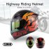 Motorcycle Helmet Men Full Face Helmet Moto Riding ABS Material Motocross Helmet Matte black L