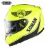 Motorcycle Helmet Riding Racing Helmet Men Women Outdoor Riding Double Lens Full Face Helmet Ece Standard Fluorescent Yellow L
